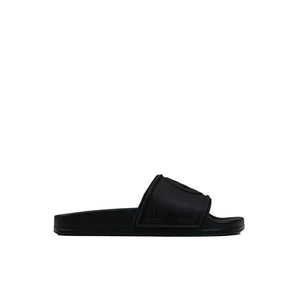 Ben Sherman Mens Shoes Target Embossed Slides - Black