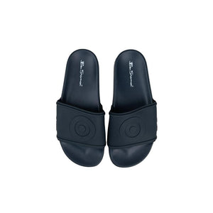 Ben Sherman Mens Shoes Target Embossed Slides - Navy
