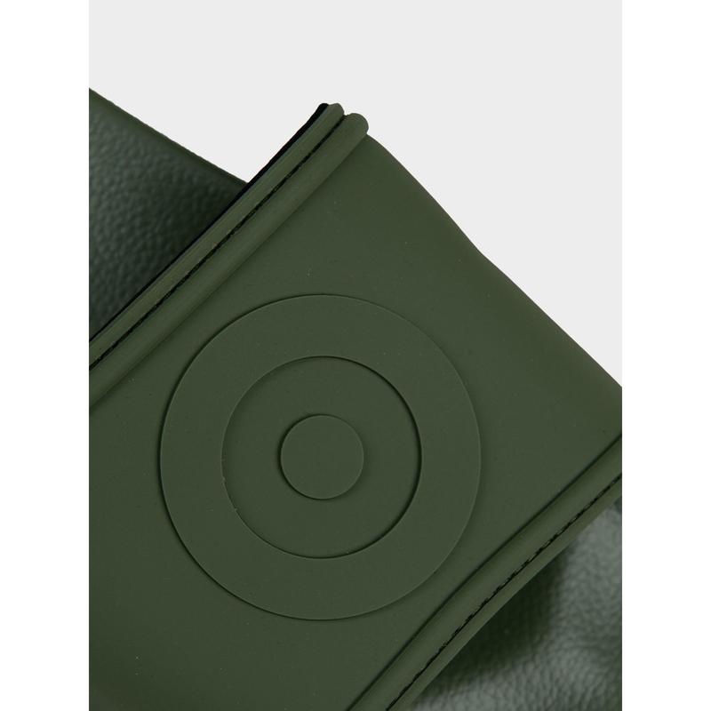 Ben Sherman Mens Shoes Target Embossed Slides - Olive