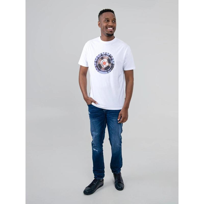 Ben Sherman Mens Turn It Up Tee Shirt - White