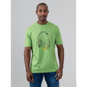 Ben Sherman Mens Typography Headphones - Piquant Green