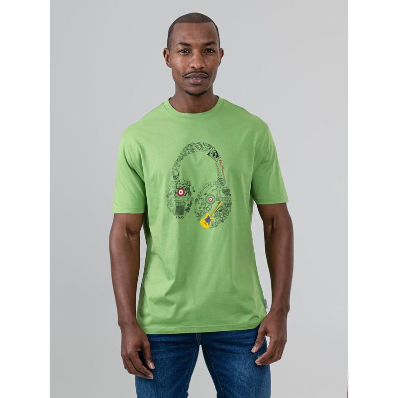 Ben Sherman Mens Typography Headphones - Piquant Green