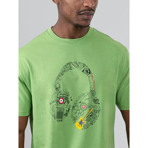 Ben Sherman Mens Typography Headphones - Piquant Green