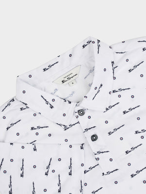 Ben Sherman Polo Shirt Mens BSPOL001 - White