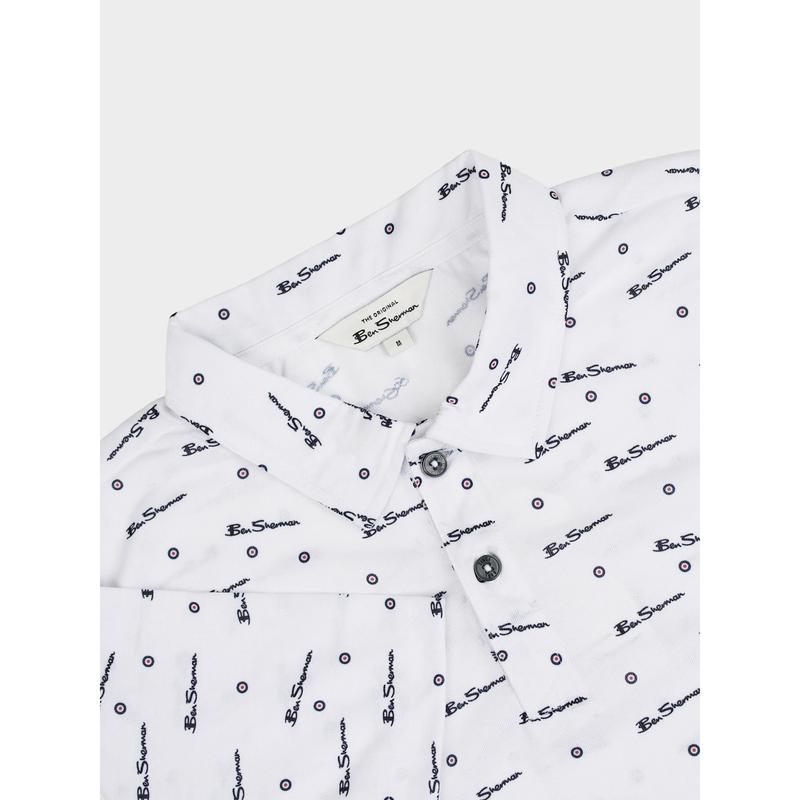 Ben Sherman Polo Shirt Mens BSPOL001 - White