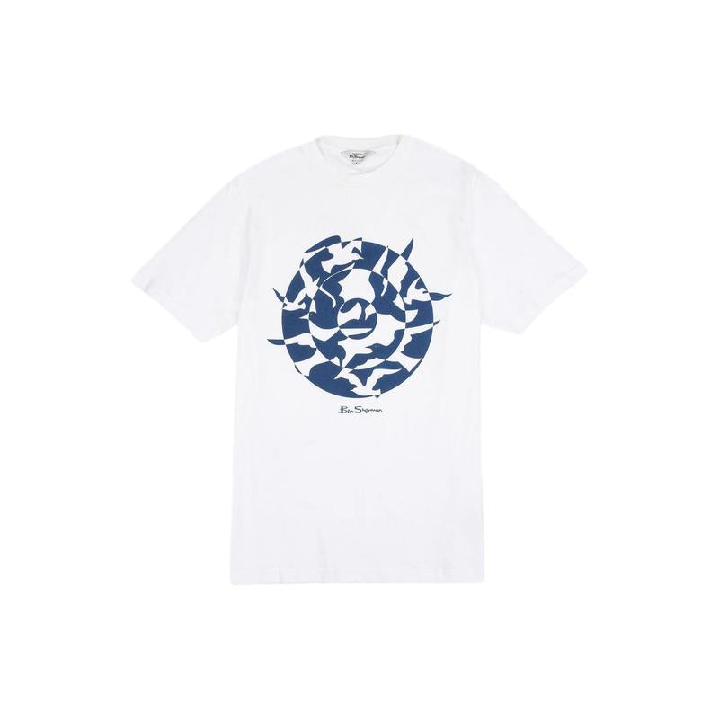 Ben Sherman Seagull Target Tee Shirt - White