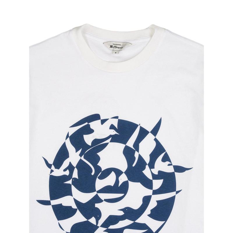 Ben Sherman Seagull Target Tee Shirt - White