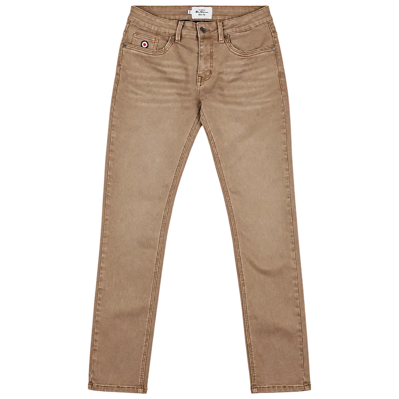 Ben Sherman Garment Dye Denim Slim Fit - Desert