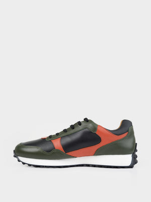 Ben Sherman Sneaker Mens BSFW2305 - Olive Black Coral