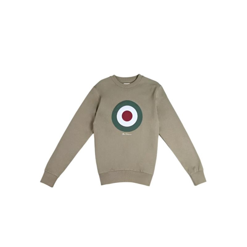 Ben Sherman Target Emb Crew Fleece - Olive Night