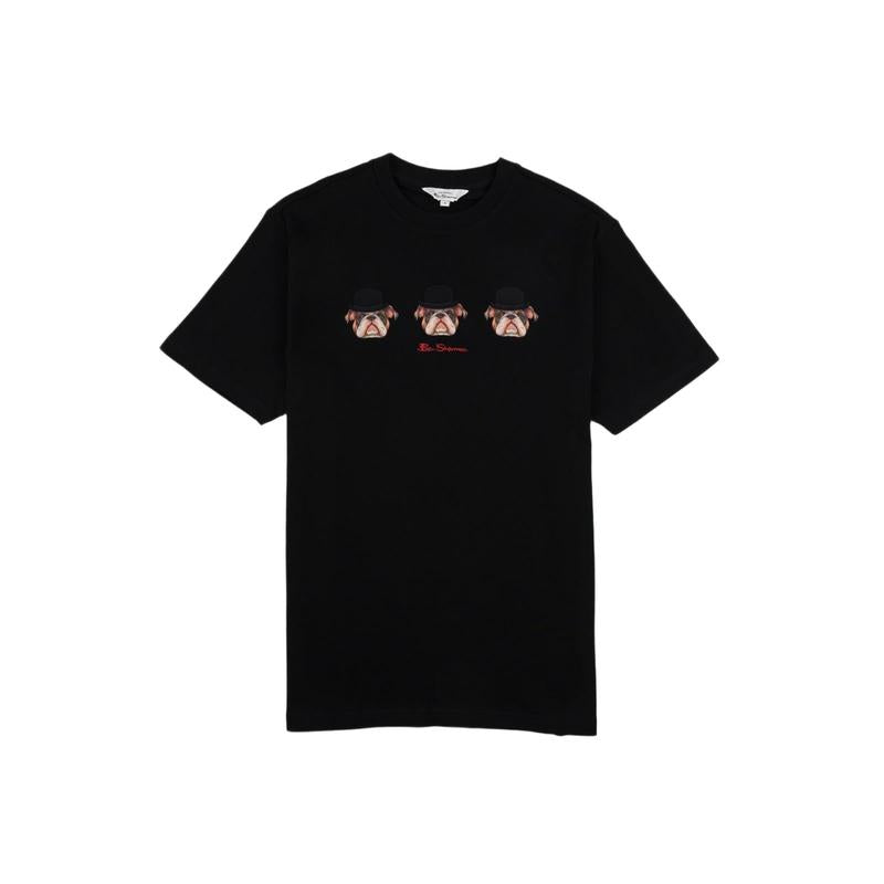Ben Sherman Brit Trio Bulldog T-Shirt - Black