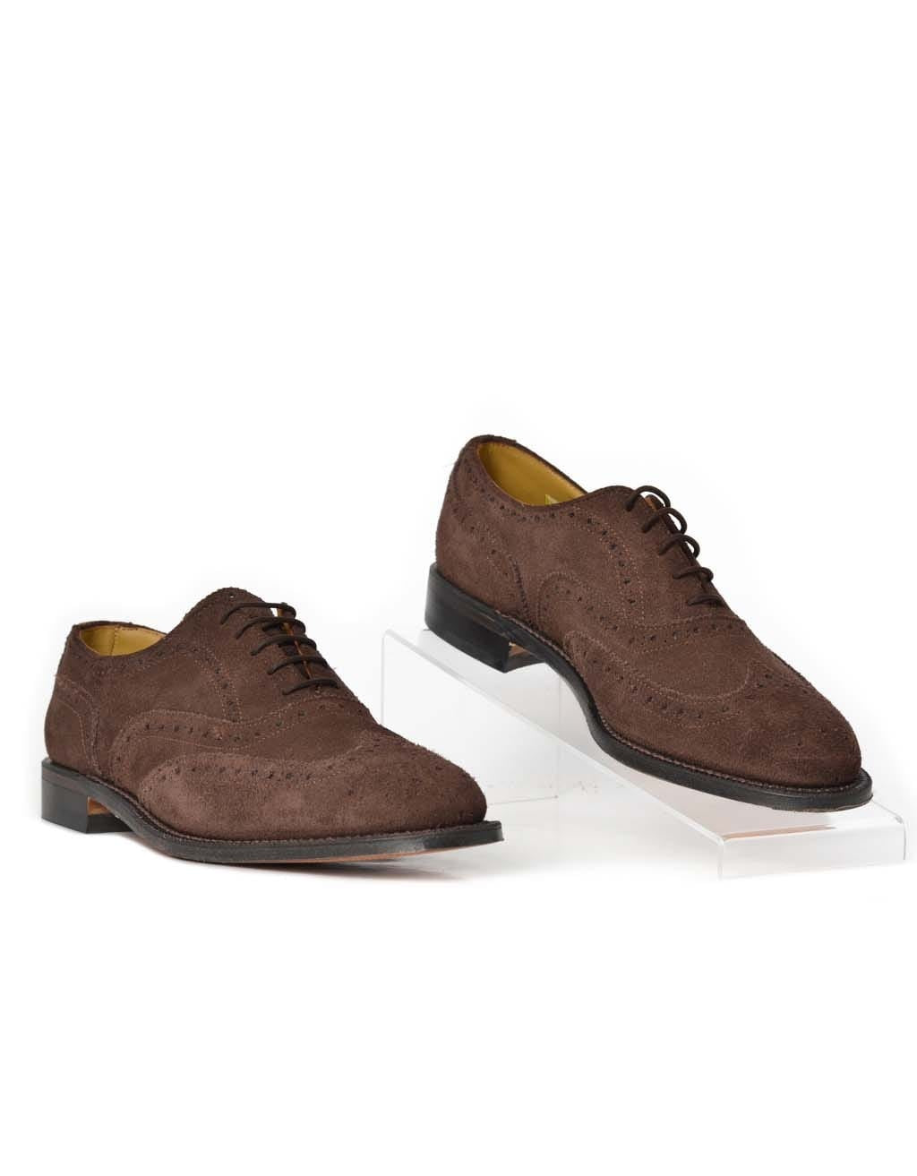 Crocket & Jones Shoe Mens 62.C12341C - Suede Chocolate