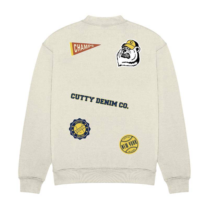 Cutty Beam Crew Neck Sweater - Cream