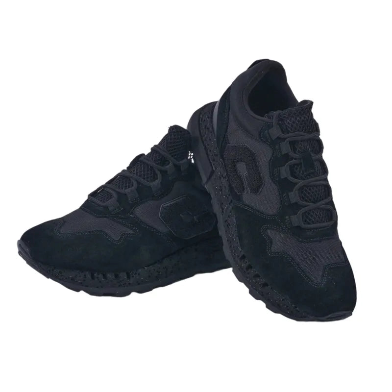 Cutty Men Ty30A Atlanta Suede & Mesh Runner - Black