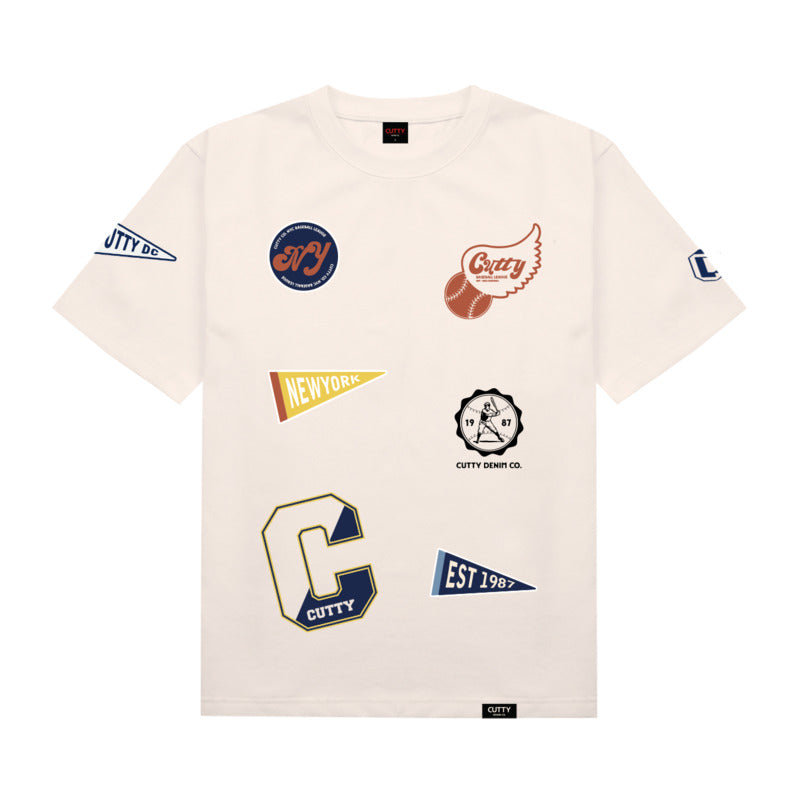 Cutty Men Beacon Fashion Badge Tee - Butter - 178922