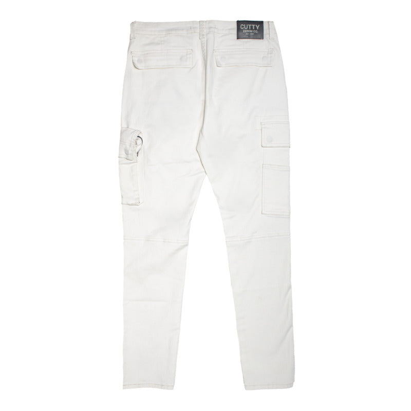 Cutty Men Leo Rip & Repair Denim - White - 178752 – Orkini Clothing