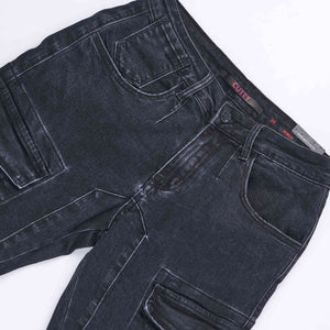 Cutty - Rain Cargo Denim Jean Black