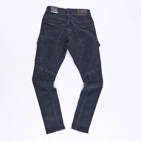 Cutty - Rain Cargo Denim Jean Black