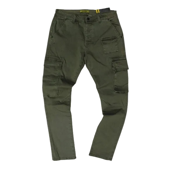Gasoline 8032 Cargo Denim Mens Jeans - Green