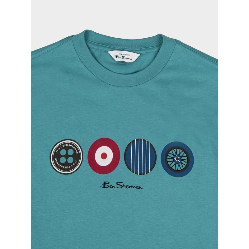 Its Ben Sherman Mens Tee Shirt - Aqua Teal