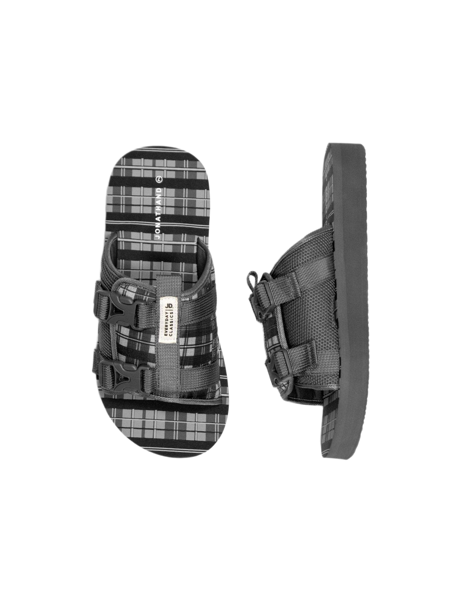 Jonathan D Jack Buckle Sandal - Gunmetal