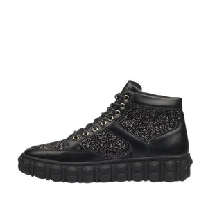 Mazerata MZR234A Pigale 12 Rhinestone Mens Shoes - Black