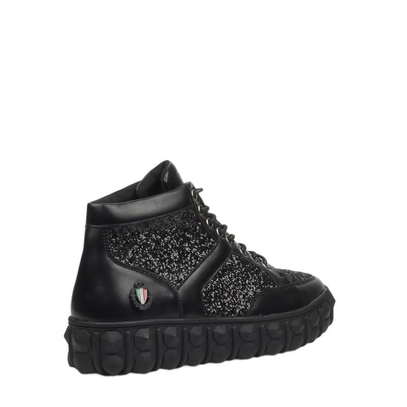 Mazerata MZR234A Pigale 12 Rhinestone Mens Shoes - Black