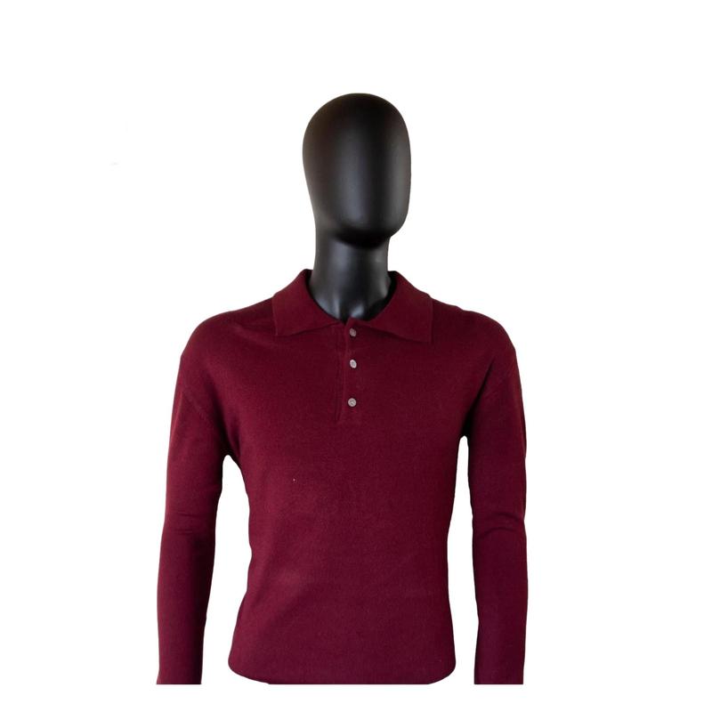 New Gents 2-146 MK75 3 Button Men's Golfer Jersey - Wine