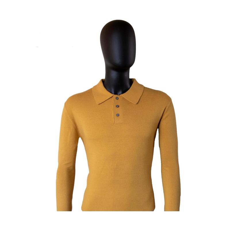 New Gents 2-147 MK75 3 Button Men's Golfer Jersey - Corn