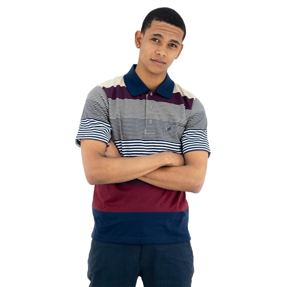 New Gents M303 Men's Short Sleeve Golfer - Burgundy