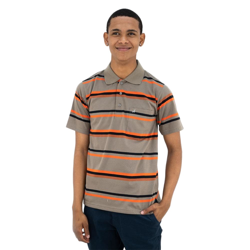 New Gents M305 Men's Short Sleeve Golfer - Olive