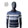 New Gents M306 Men's Short Sleeve Golfer - Black/Multi