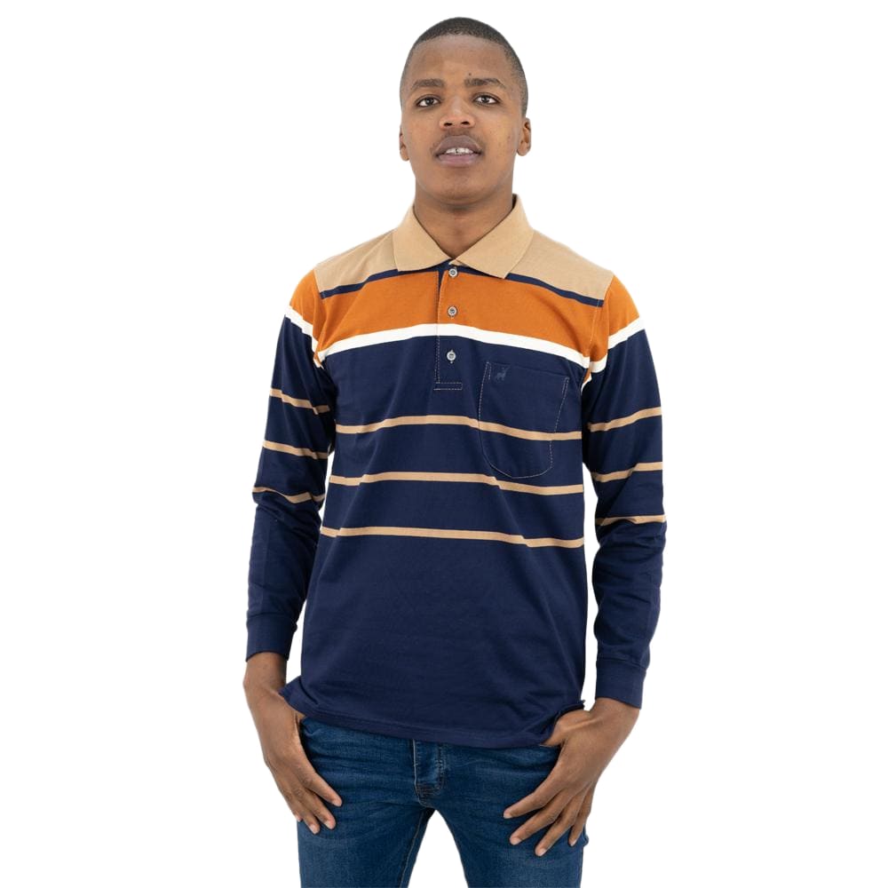 New Gents M308 Men's Short Sleeve Golfer - Caramel