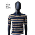 New Gents M311 Men's Short Sleeve Golfer - Navy/Taupe
