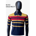 New Gents M313 Men's Short Sleeve Golfer - Gold/Multi
