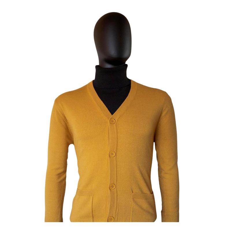 New Gents MK126 2-225 Men's Long Sleeve Cardigans - Corn