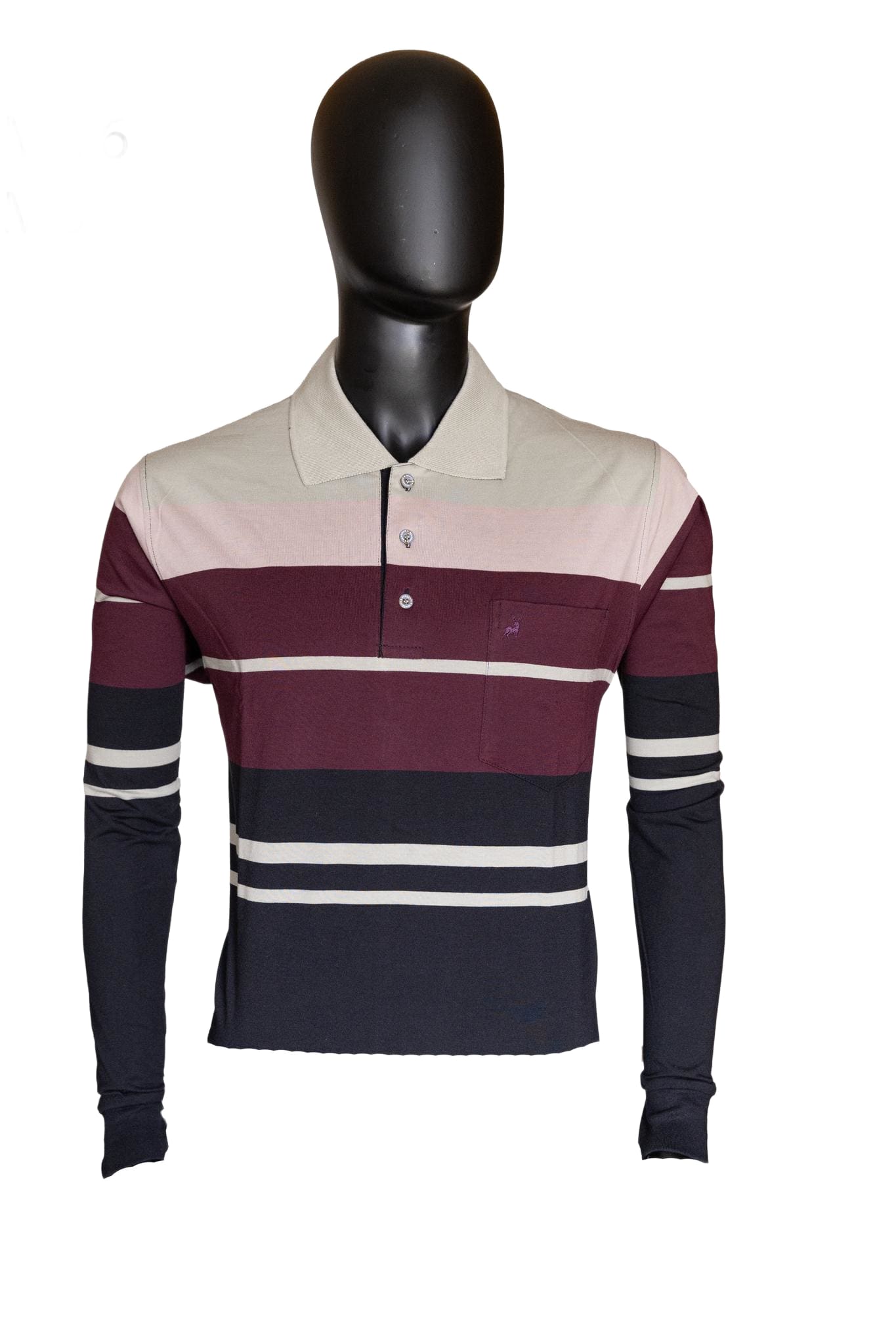 New Gents ML61 Men's Long Sleeve Golfer - Multi