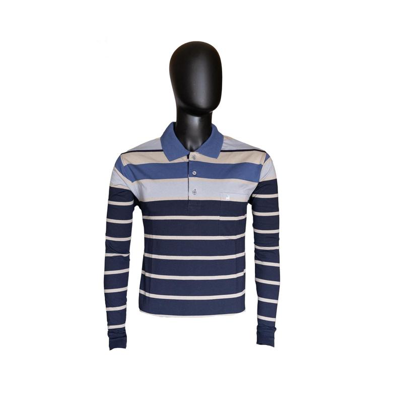 New Gents ML63 Men's Long Sleeve Golfer - Airforce