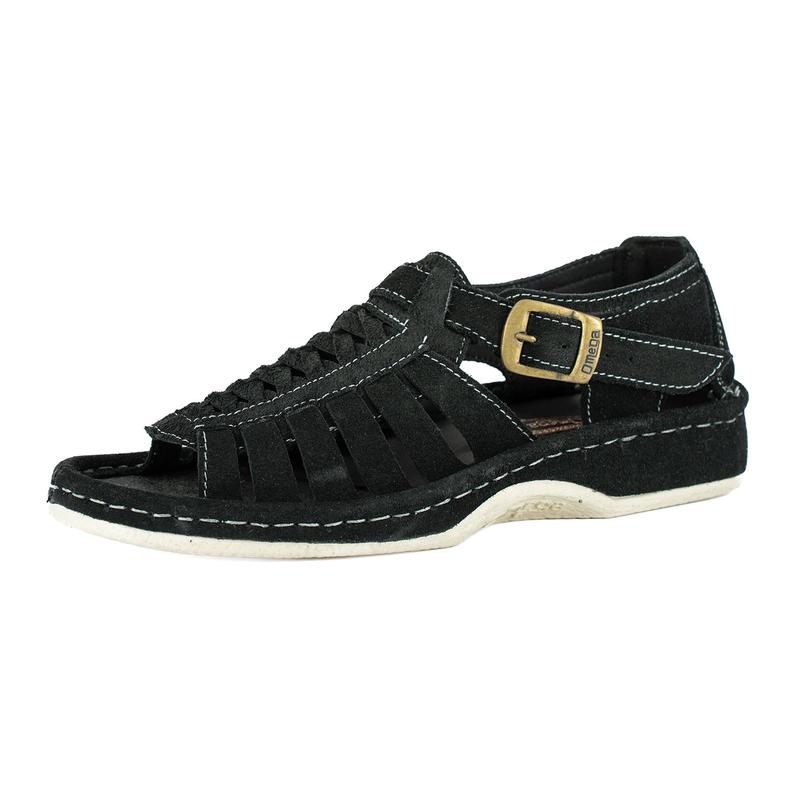 Omega Omom 021 Mens Sandal – Black Suede