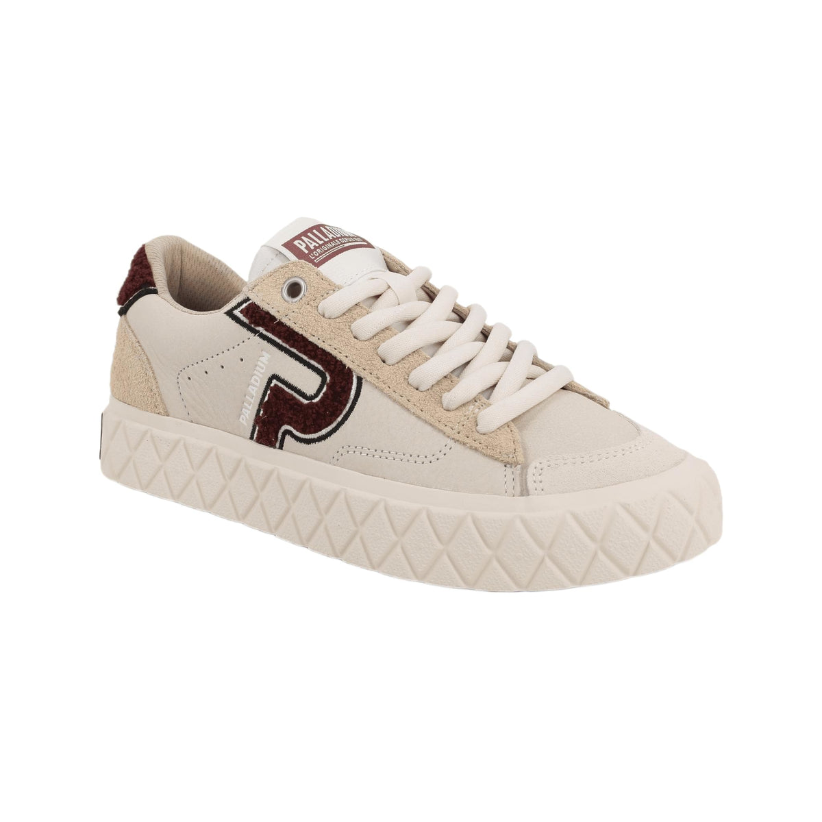 Palladium Ace Lo Mix Lth - Grey/Sand - View 2