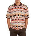 Polo Block Print Short Sleeve Mercerised Golfer - Orange