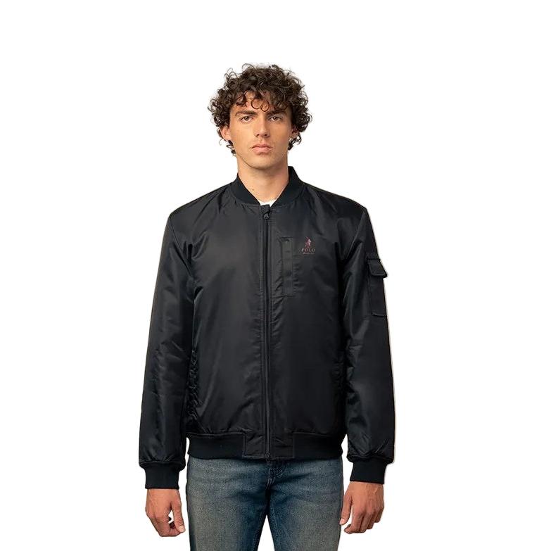 Polo Jeans Co. Mens Long Sleeve Bomber Jacket - Black