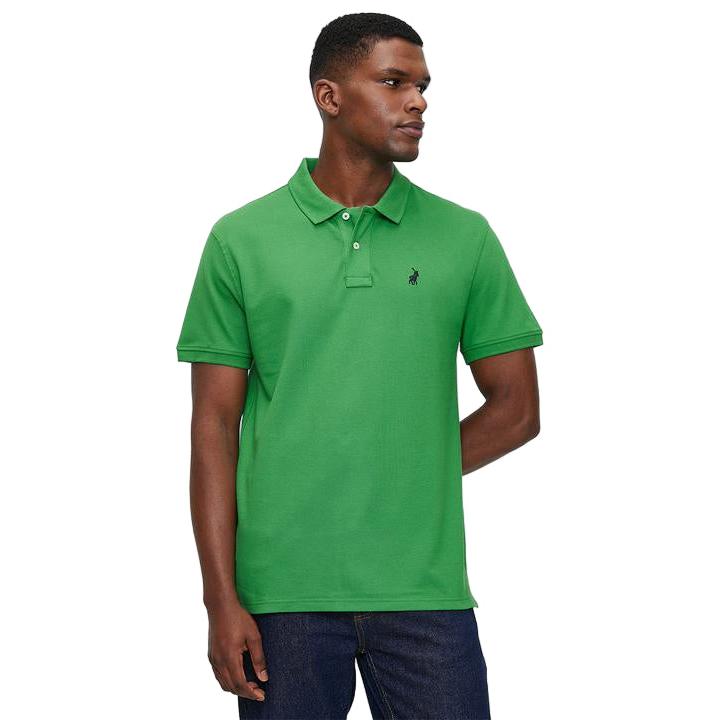 Polo Mens Essential Carter Pique Short Sleeve Golfer - Green