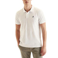 Polo Mens Stretch Pique Short Sleeve Golfer - White