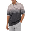 Polo Ombre Print Short Sleeve Mercerised Golfer - Grey