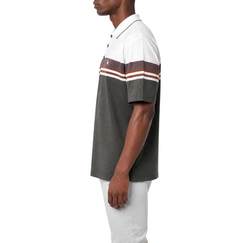 Polo Print Short Sleeve Mercerised Golfer - Green - View 4
