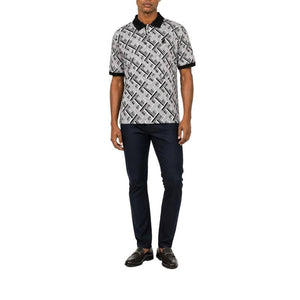 Polo Print Short Sleeve Mercerised Golfer - Grey - View 2