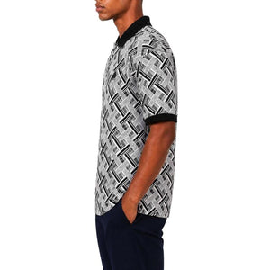 Polo Print Short Sleeve Mercerised Golfer - Grey - View 4