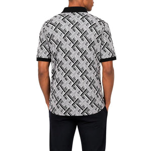 Polo Print Short Sleeve Mercerised Golfer - Grey - View 5