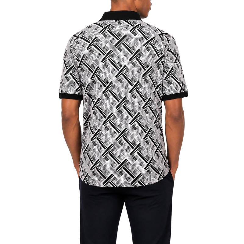 Polo Print Short Sleeve Mercerised Golfer - Grey - View 5